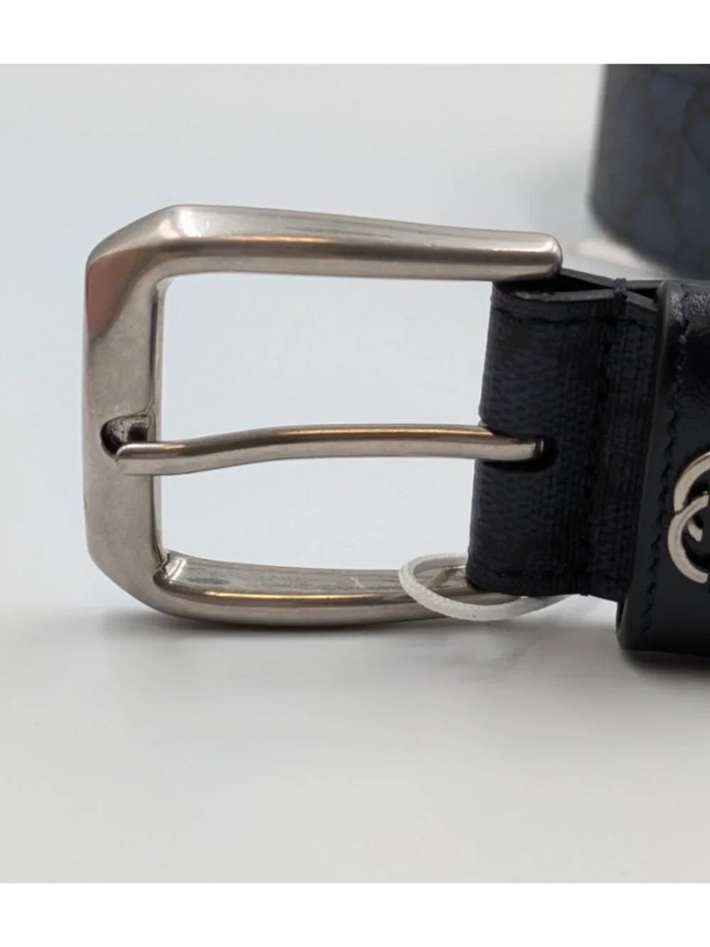 Gucci Men’s Interlocking G Supreme Calfskin W35mm Belt Dark Blue 120cm 673921